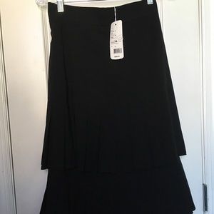 Akris pleated black skirt
